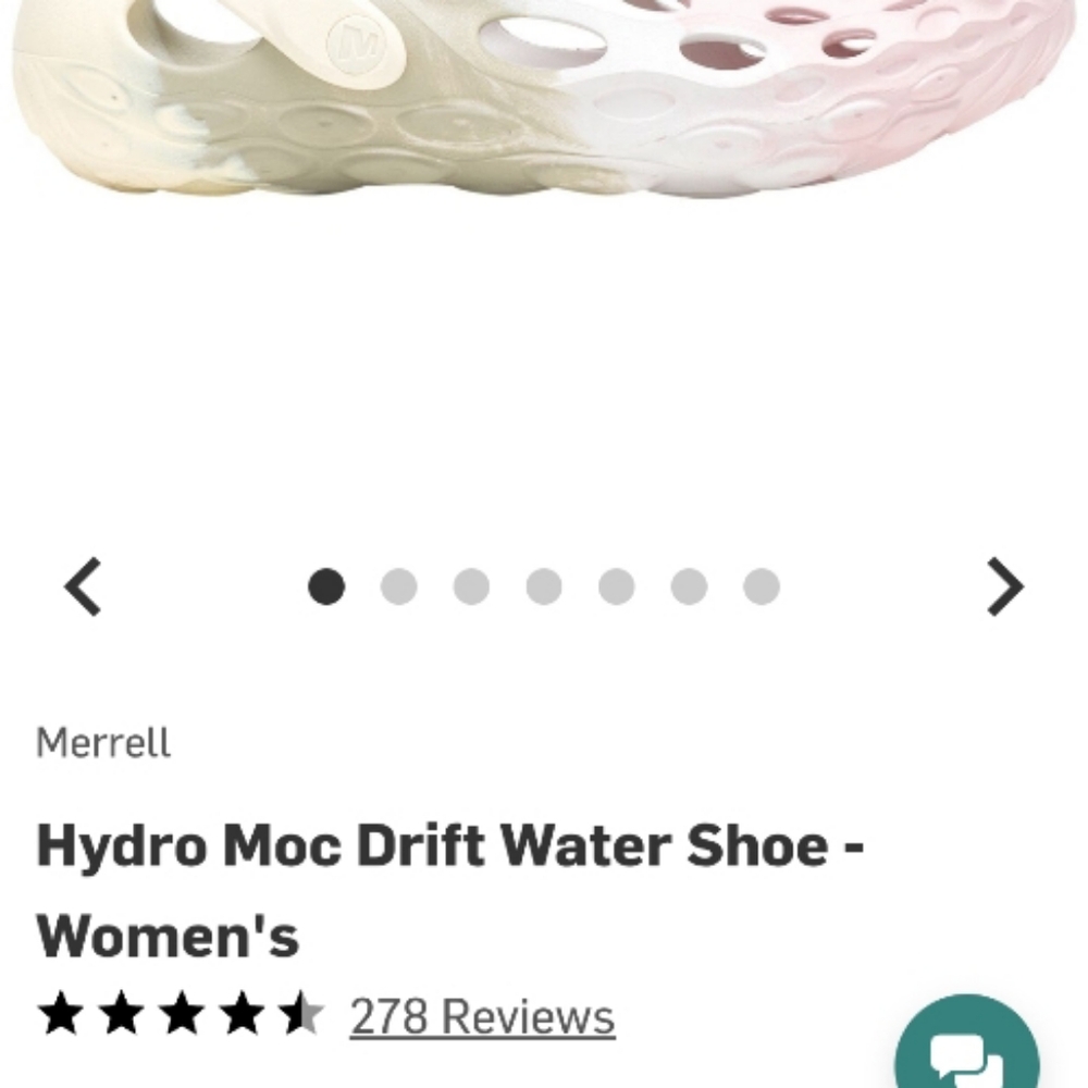 Merrell Hydro Moc Drift Water Hike Walk Boat Swim Sports Shoe Pink Cream Women 9 - Picture 10 of 11